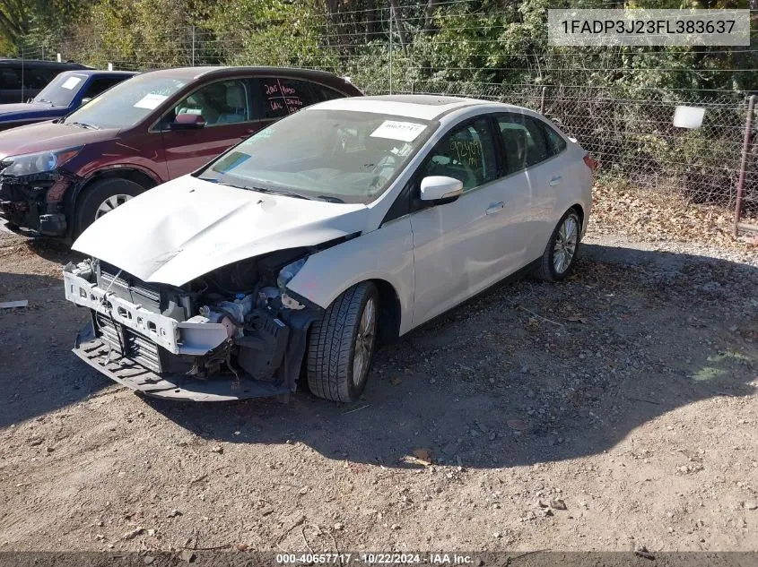 2015 Ford Focus Titanium VIN: 1FADP3J23FL383637 Lot: 40657717