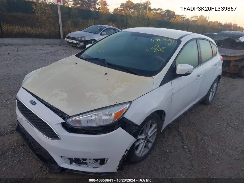 2015 Ford Focus Se VIN: 1FADP3K20FL339867 Lot: 40659641