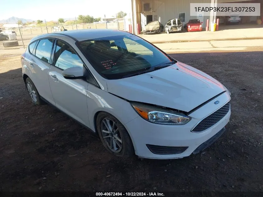 2015 Ford Focus Se VIN: 1FADP3K23FL307253 Lot: 40672494