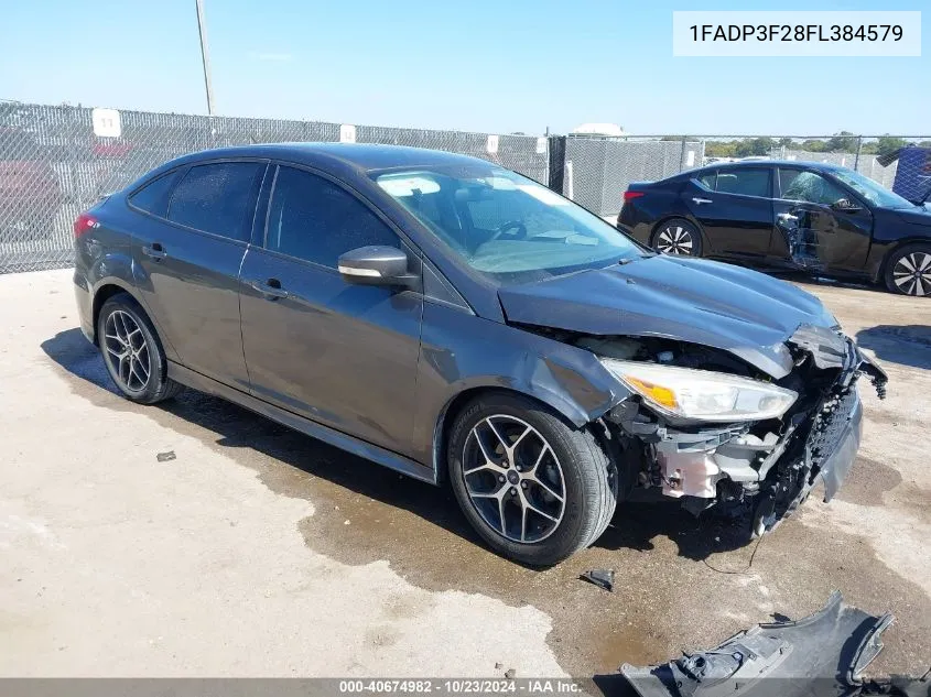 2015 Ford Focus Se VIN: 1FADP3F28FL384579 Lot: 40674982