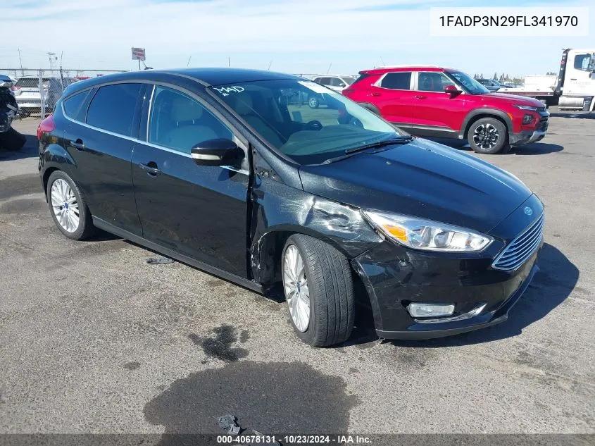 2015 Ford Focus Titanium VIN: 1FADP3N29FL341970 Lot: 40678131