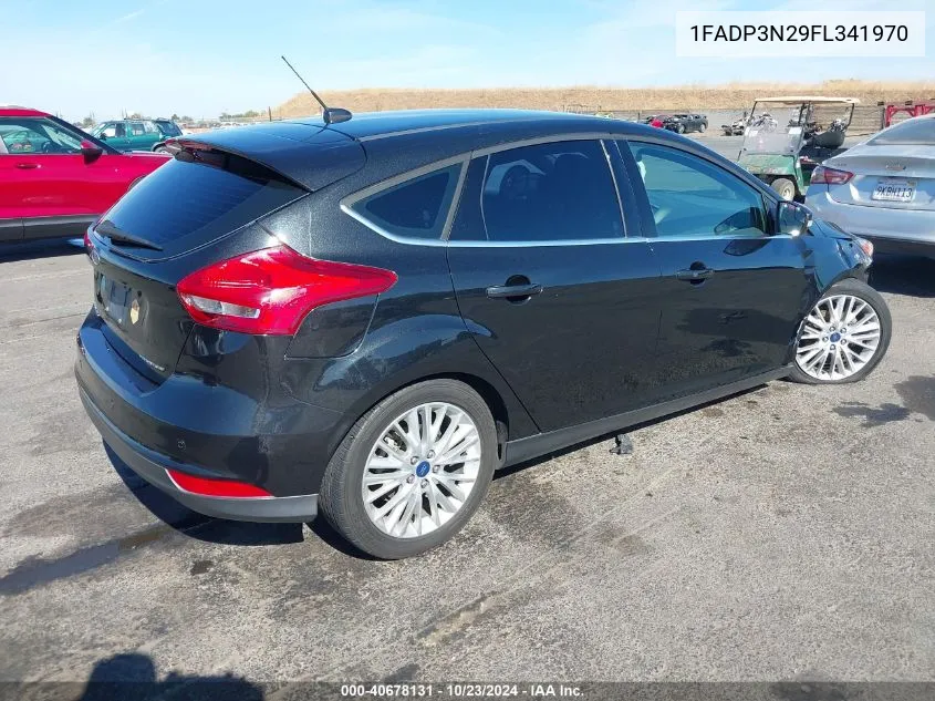 2015 Ford Focus Titanium VIN: 1FADP3N29FL341970 Lot: 40678131