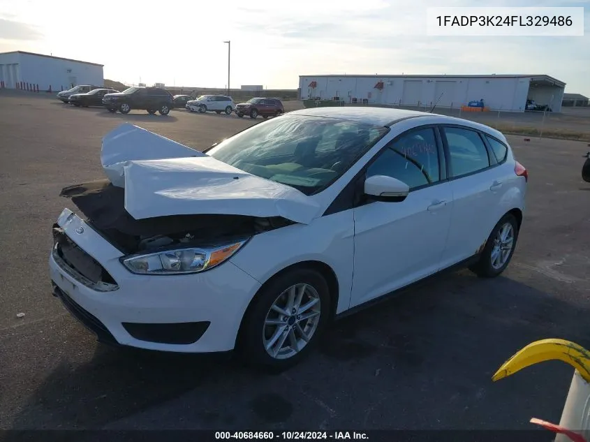 2015 Ford Focus Se VIN: 1FADP3K24FL329486 Lot: 40684660