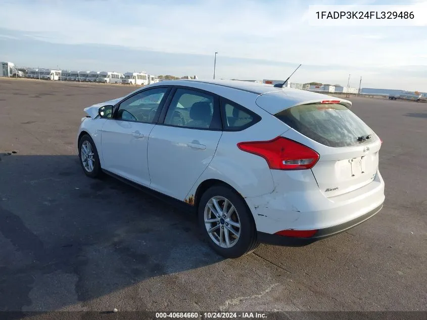 2015 Ford Focus Se VIN: 1FADP3K24FL329486 Lot: 40684660