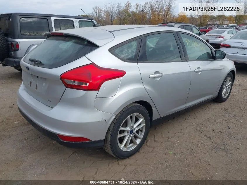 2015 Ford Focus Se VIN: 1FADP3K25FL282226 Lot: 40684731