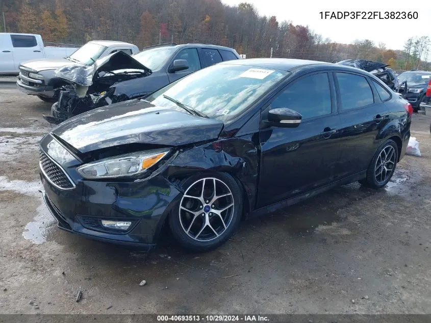 2015 Ford Focus Se VIN: 1FADP3F22FL382360 Lot: 40693513