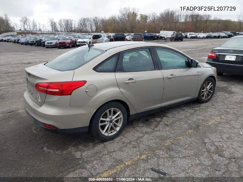 2015 Ford Focus Se VIN: 1FADP3F25FL207729 Lot: 40699883