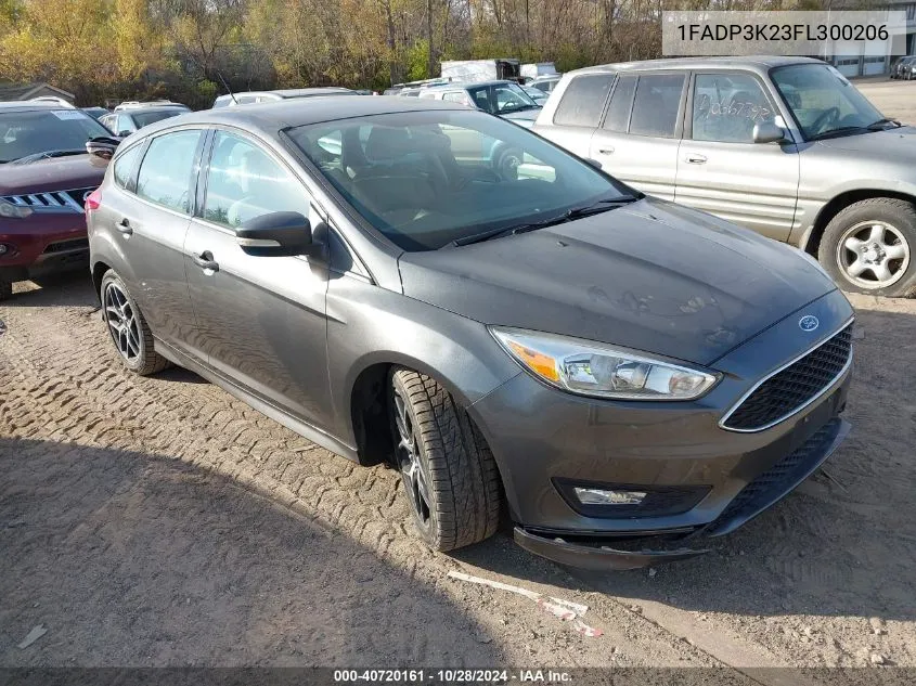 2015 Ford Focus Se VIN: 1FADP3K23FL300206 Lot: 40720161