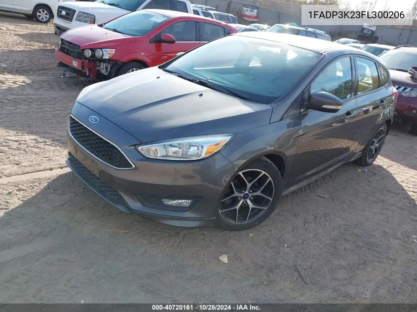 2015 Ford Focus Se VIN: 1FADP3K23FL300206 Lot: 40720161