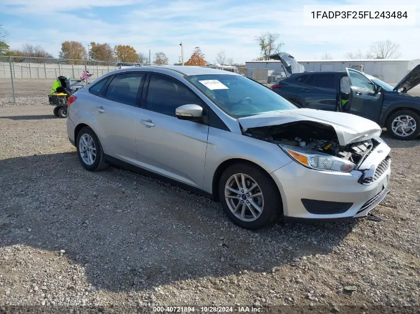 2015 Ford Focus Se VIN: 1FADP3F25FL243484 Lot: 40721894