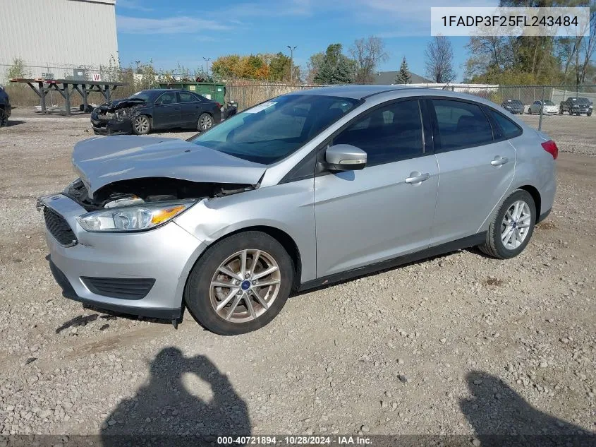 2015 Ford Focus Se VIN: 1FADP3F25FL243484 Lot: 40721894