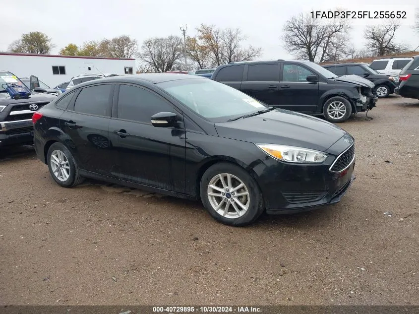 2015 Ford Focus Se VIN: 1FADP3F25FL255652 Lot: 40729895