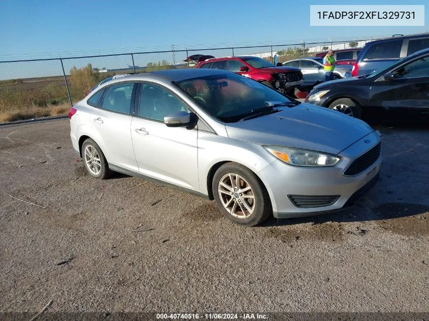 2015 Ford Focus Se VIN: 1FADP3F2XFL329731 Lot: 40740516