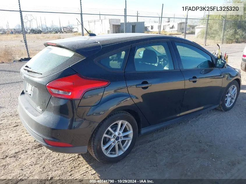 2015 Ford Focus Se VIN: 1FADP3K25FL325320 Lot: 40741790