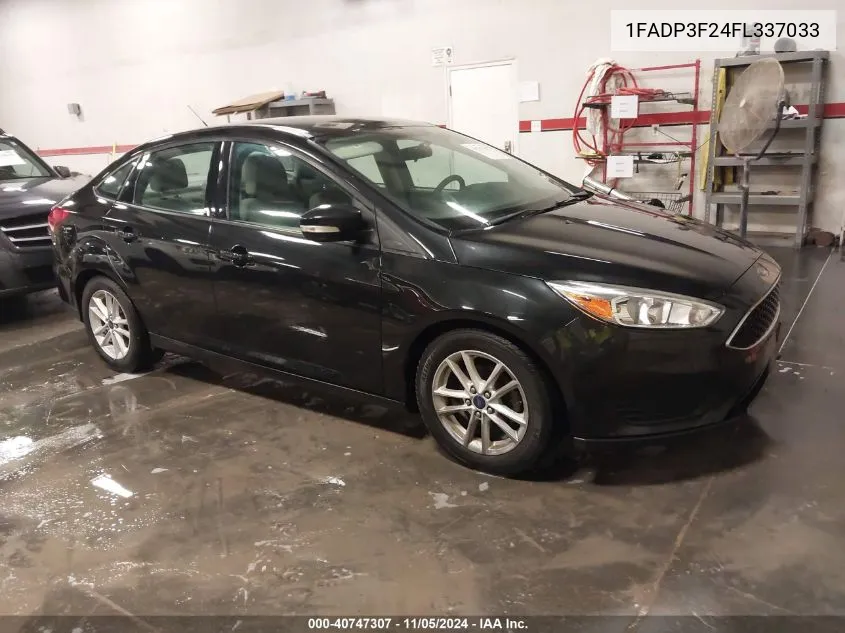 2015 Ford Focus Se VIN: 1FADP3F24FL337033 Lot: 40747307