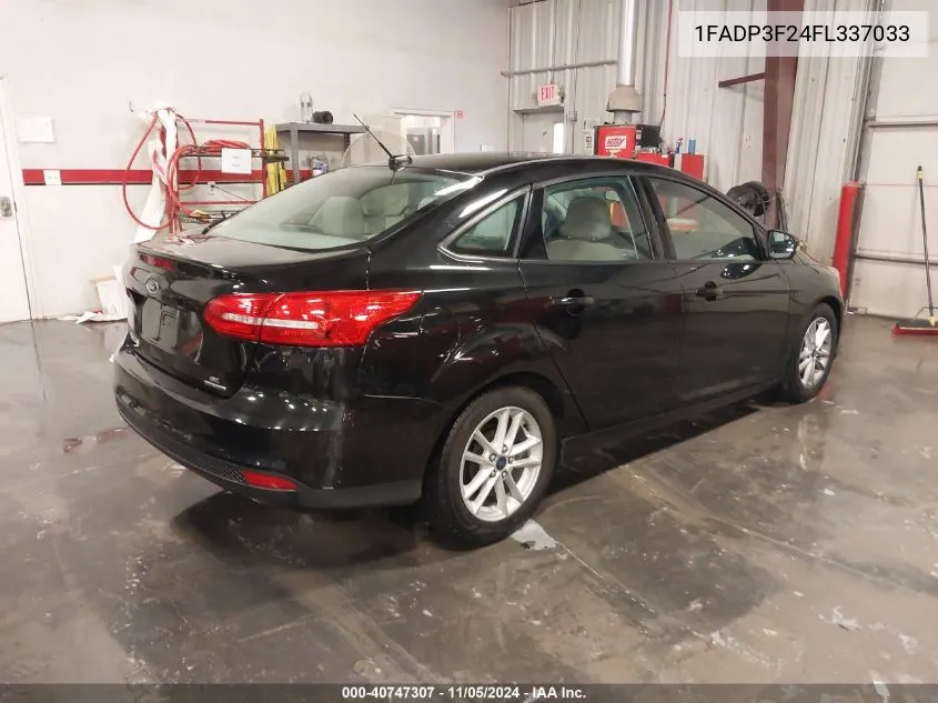 2015 Ford Focus Se VIN: 1FADP3F24FL337033 Lot: 40747307