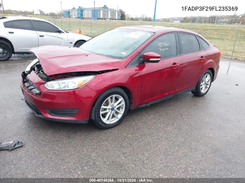 2015 Ford Focus Se VIN: 1FADP3F29FL235369 Lot: 40748264