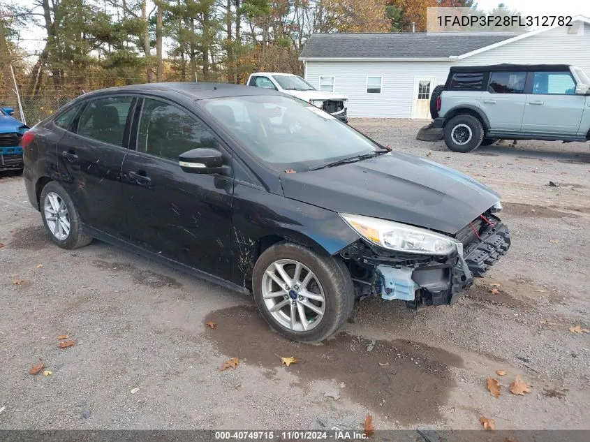 2015 Ford Focus Se VIN: 1FADP3F28FL312782 Lot: 40749715