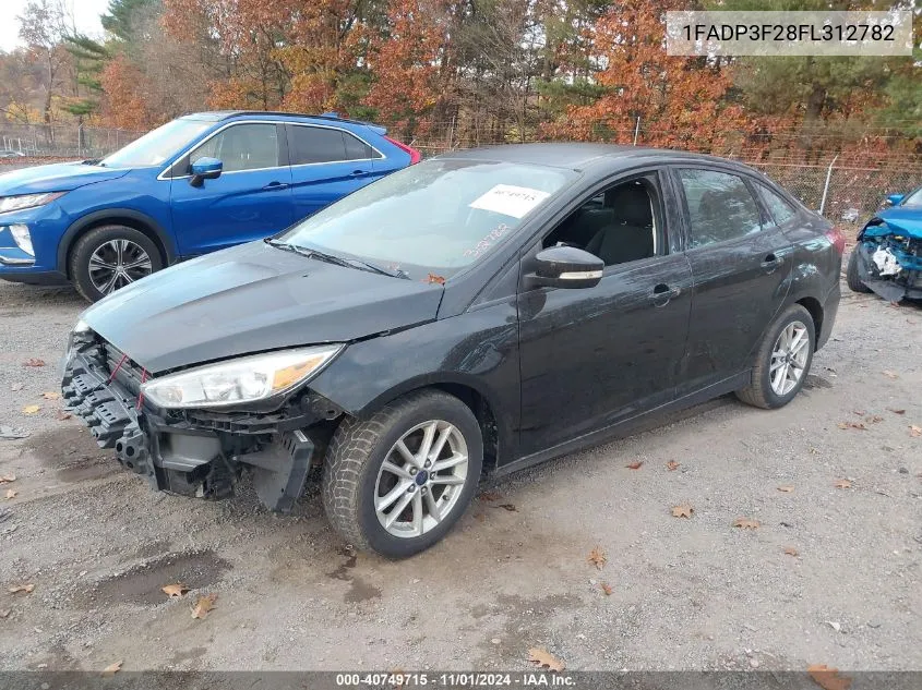 2015 Ford Focus Se VIN: 1FADP3F28FL312782 Lot: 40749715