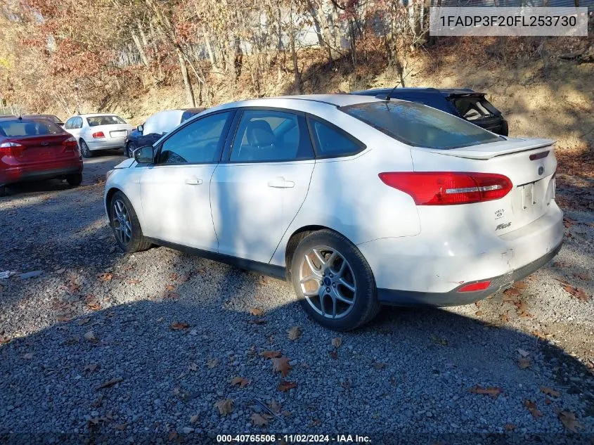 2015 Ford Focus Se VIN: 1FADP3F20FL253730 Lot: 40765506