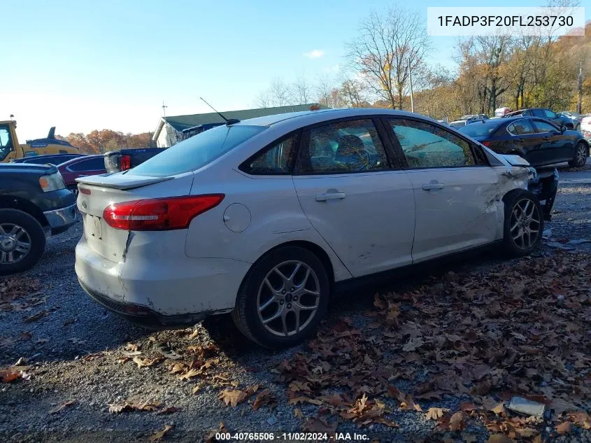 2015 Ford Focus Se VIN: 1FADP3F20FL253730 Lot: 40765506