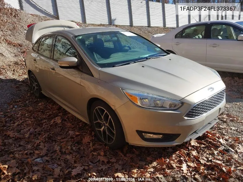 2015 Ford Focus Se VIN: 1FADP3F24FL373367 Lot: 40773099