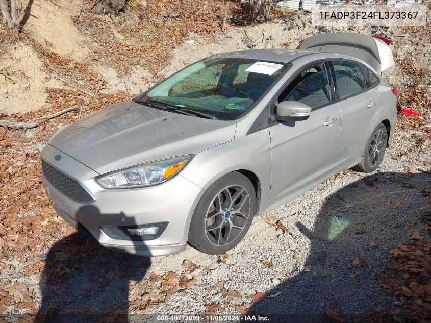 2015 Ford Focus Se VIN: 1FADP3F24FL373367 Lot: 40773099