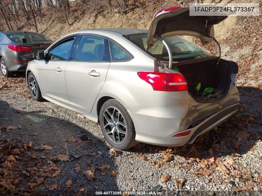 2015 Ford Focus Se VIN: 1FADP3F24FL373367 Lot: 40773099