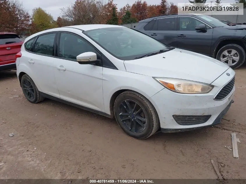 2015 Ford Focus Se VIN: 1FADP3K20FL319828 Lot: 40781459