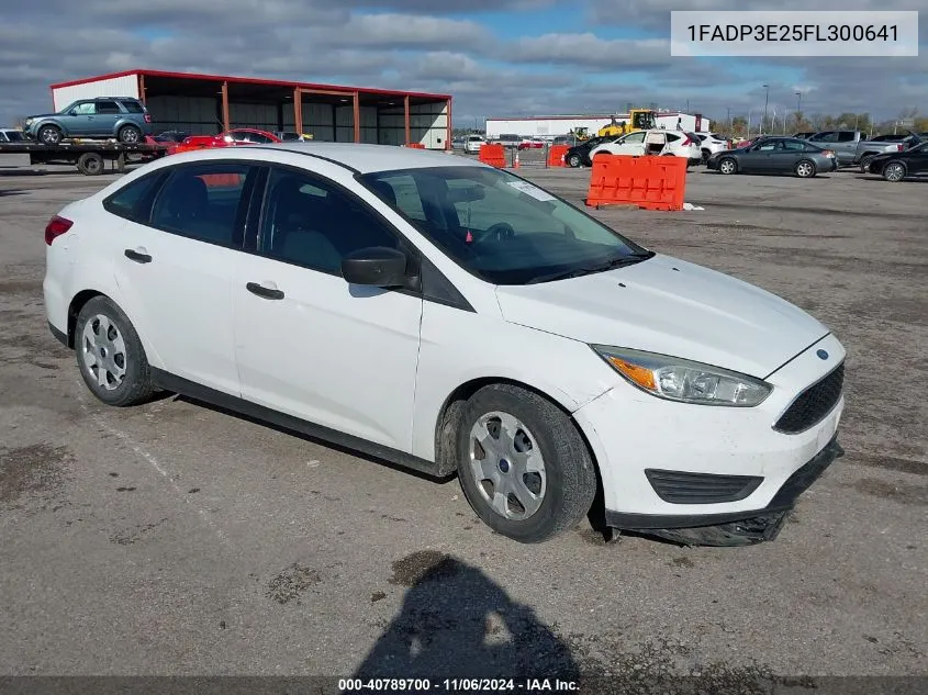 2015 Ford Focus S VIN: 1FADP3E25FL300641 Lot: 40789700