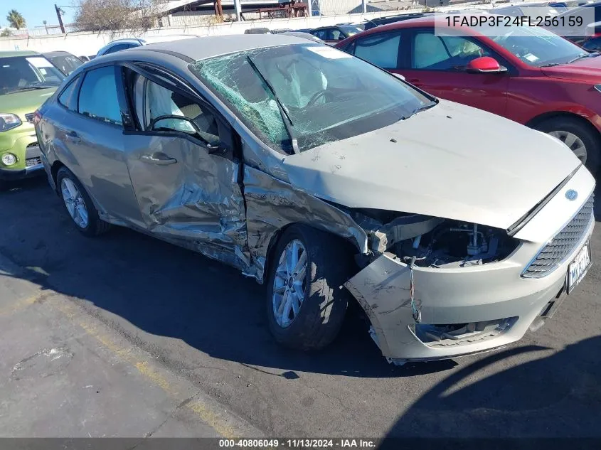 2015 Ford Focus Se VIN: 1FADP3F24FL256159 Lot: 40806049