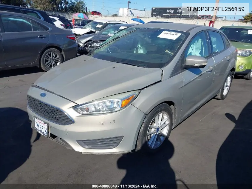 2015 Ford Focus Se VIN: 1FADP3F24FL256159 Lot: 40806049