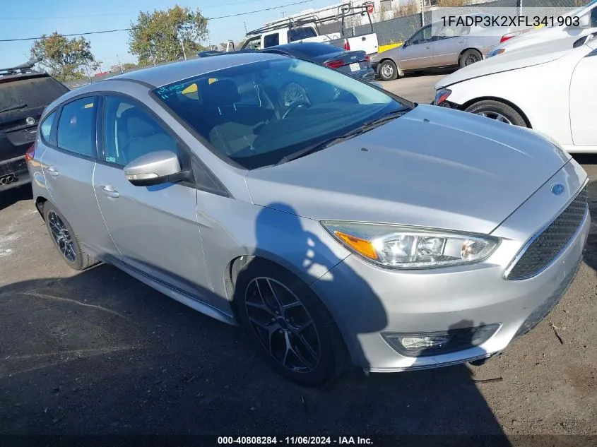 2015 Ford Focus Se VIN: 1FADP3K2XFL341903 Lot: 40808284