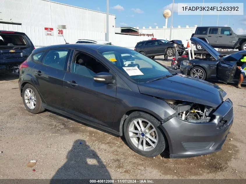 2015 Ford Focus Se VIN: 1FADP3K24FL263392 Lot: 40812008