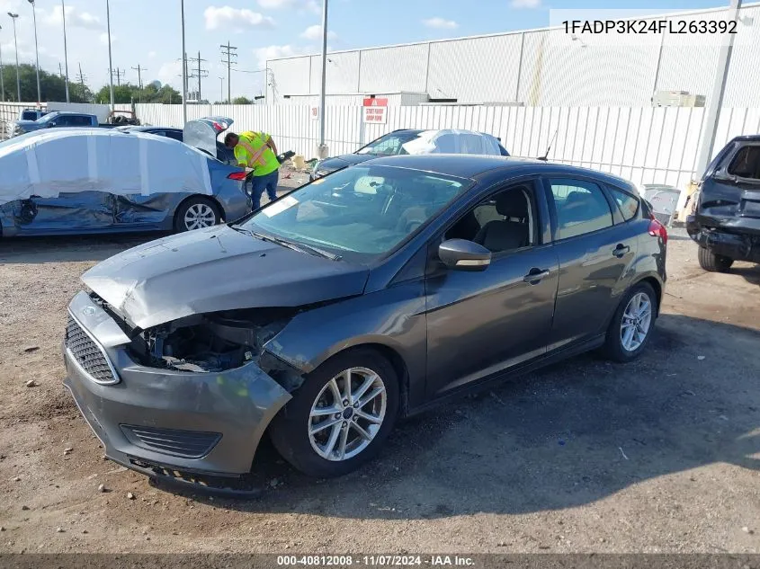 2015 Ford Focus Se VIN: 1FADP3K24FL263392 Lot: 40812008