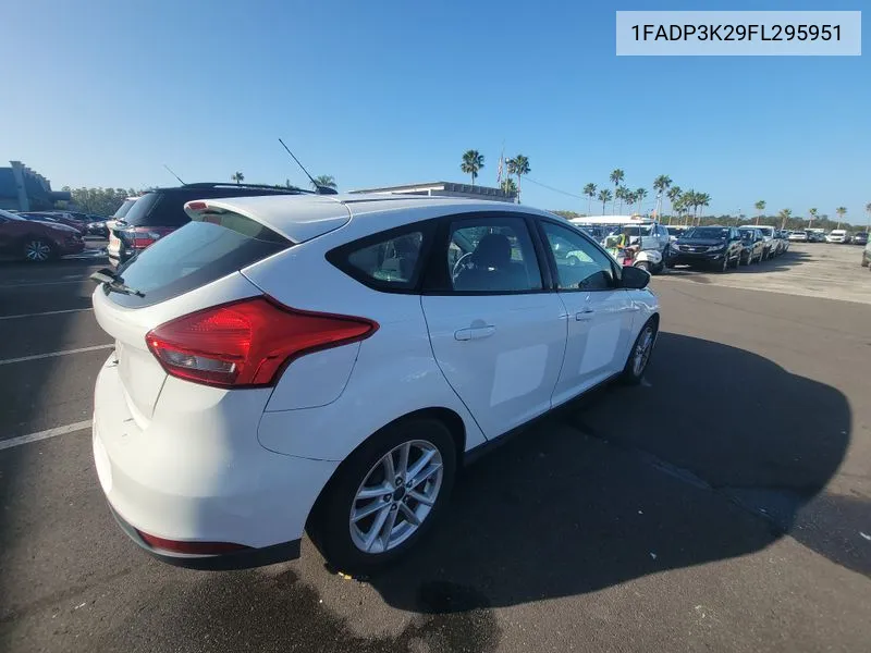 2015 Ford Focus Se VIN: 1FADP3K29FL295951 Lot: 40826313