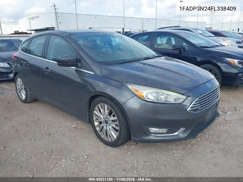 2015 Ford Focus Titanium VIN: 1FADP3N24FL338409 Lot: 40831168