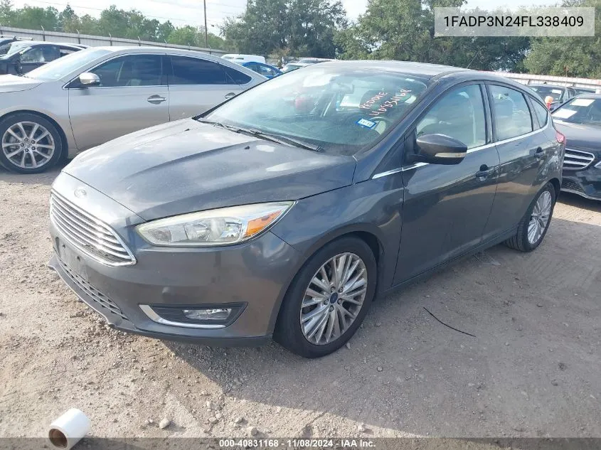 2015 Ford Focus Titanium VIN: 1FADP3N24FL338409 Lot: 40831168