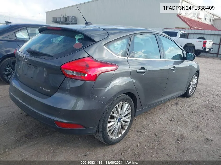 2015 Ford Focus Titanium VIN: 1FADP3N24FL338409 Lot: 40831168