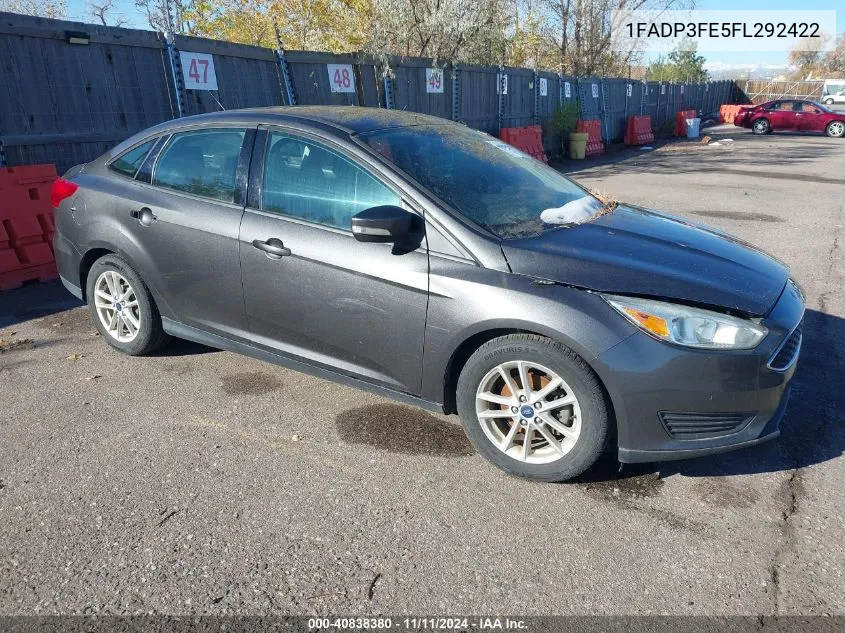 2015 Ford Focus Se VIN: 1FADP3FE5FL292422 Lot: 40838380