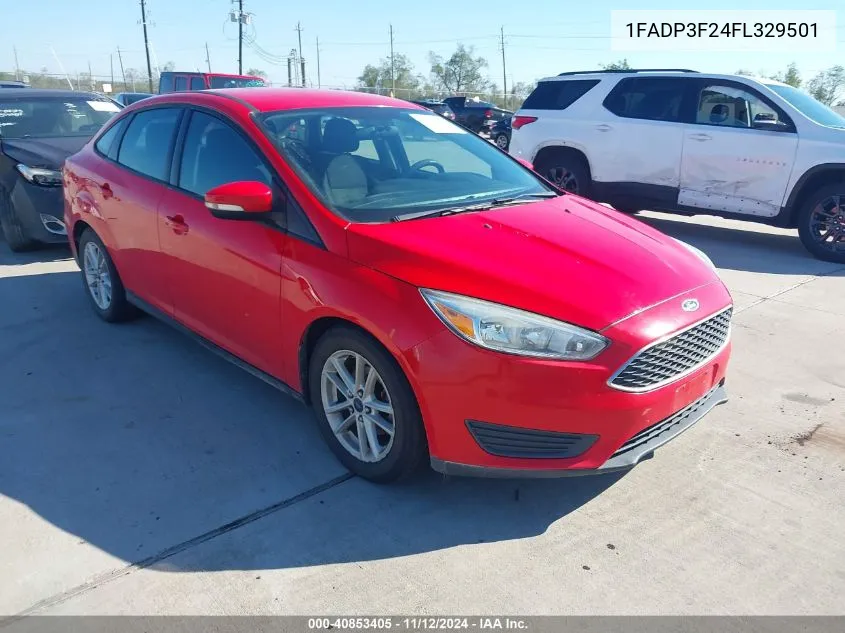 2015 Ford Focus Se VIN: 1FADP3F24FL329501 Lot: 40853405