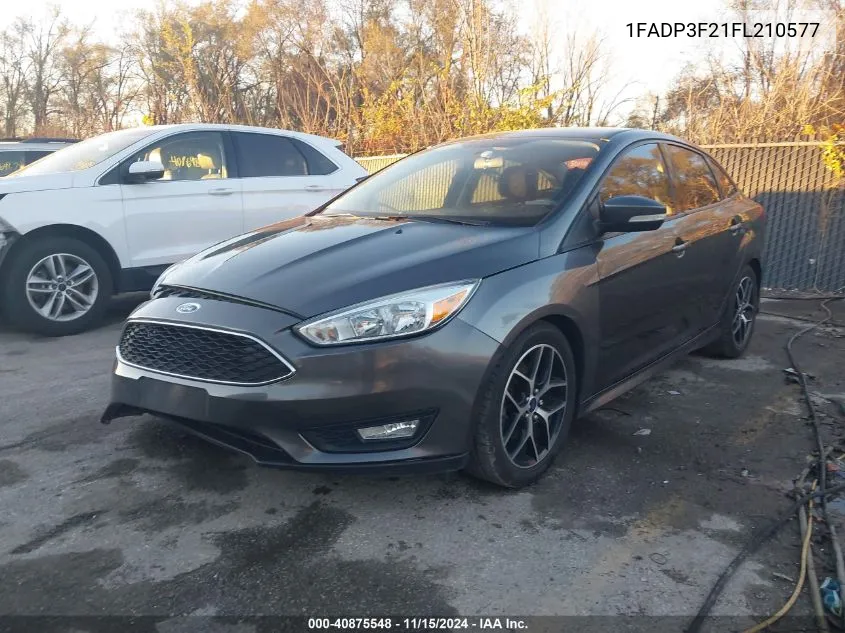 2015 Ford Focus Se VIN: 1FADP3F21FL210577 Lot: 40875548