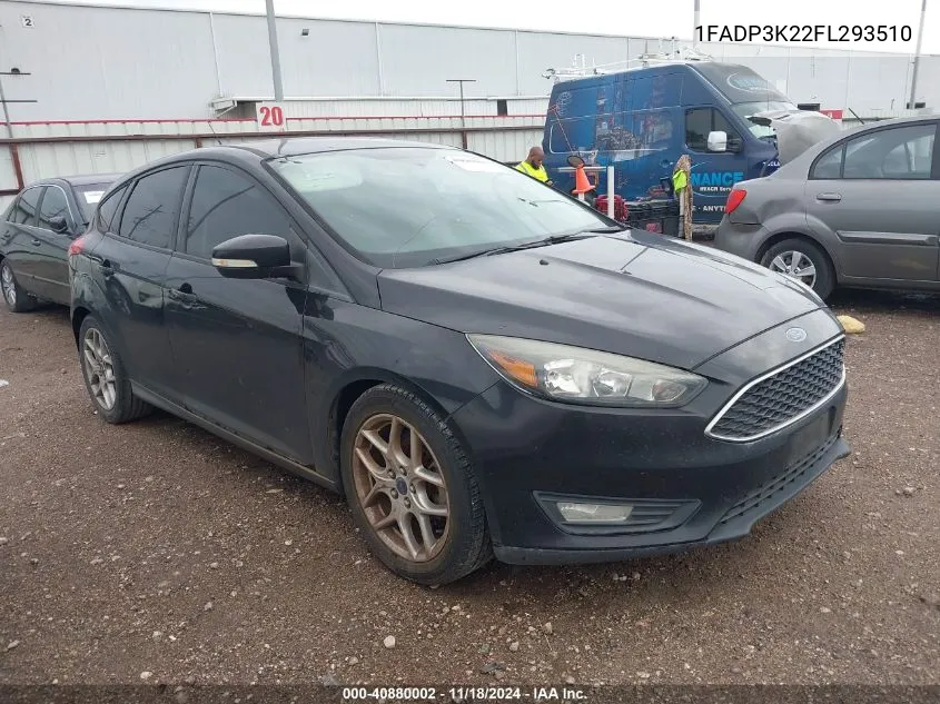 2015 Ford Focus Se VIN: 1FADP3K22FL293510 Lot: 40880002