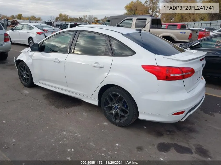 2015 Ford Focus Se VIN: 1FADP3F20FL241741 Lot: 40881172