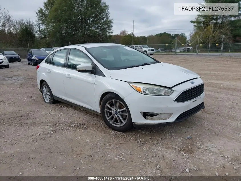 2015 Ford Focus Se VIN: 1FADP3F20FL276537 Lot: 40881476