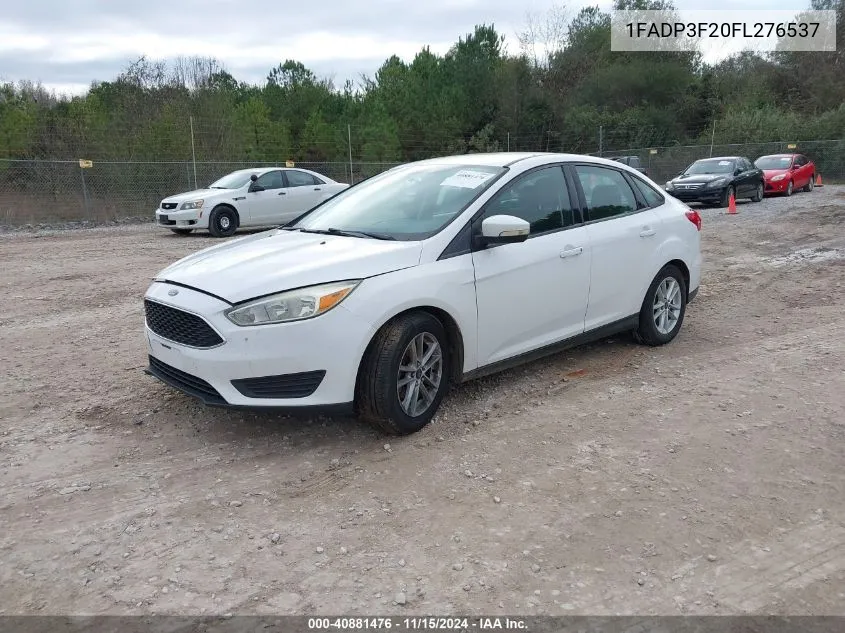 2015 Ford Focus Se VIN: 1FADP3F20FL276537 Lot: 40881476