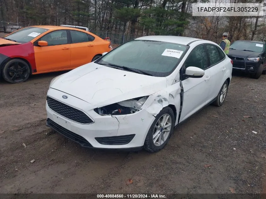 2015 Ford Focus Se VIN: 1FADP3F24FL305229 Lot: 40884560