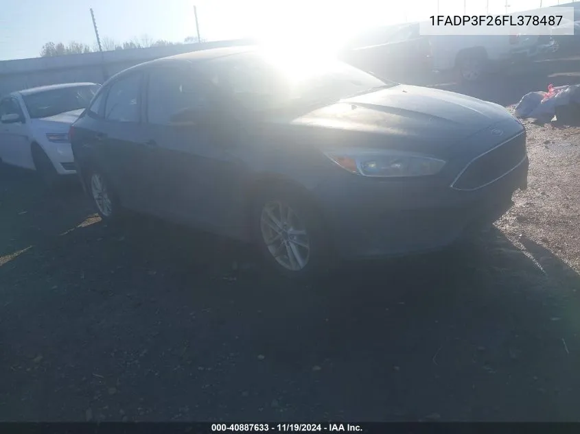 2015 Ford Focus Se VIN: 1FADP3F26FL378487 Lot: 40887633