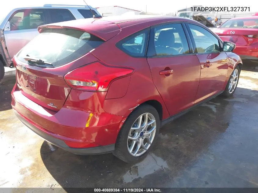 2015 Ford Focus Se VIN: 1FADP3K2XFL327371 Lot: 40889384