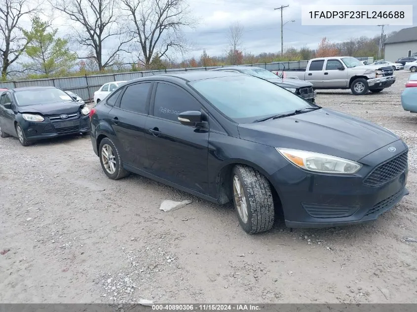 2015 Ford Focus Se VIN: 1FADP3F23FL246688 Lot: 40890306